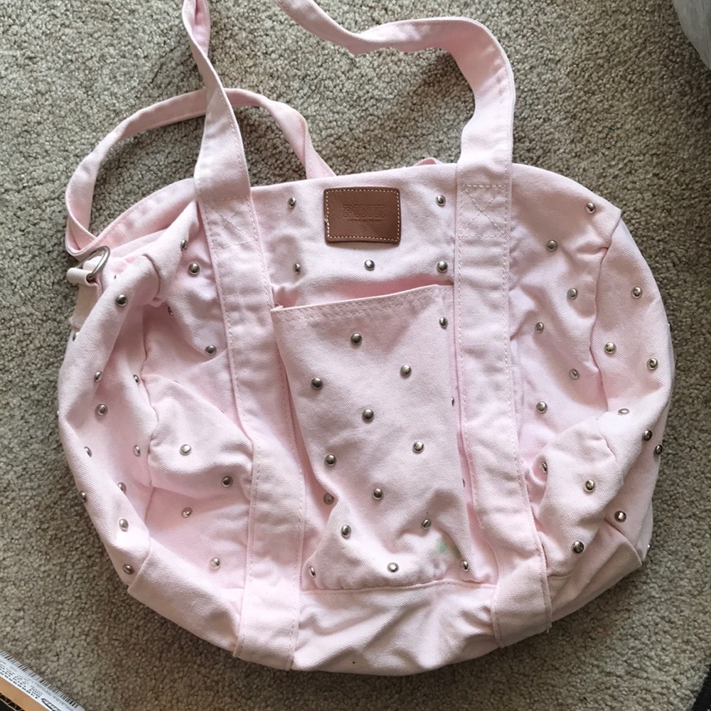 💖Baby Pink VS Pink Mini Studded Tote💖